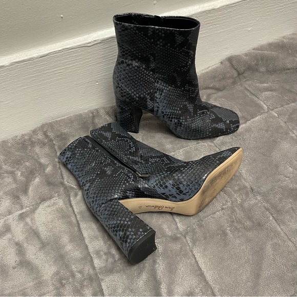 Sam Edelman Blue Snake Skin Print Boot / 8.5 - Picture 4 of 12